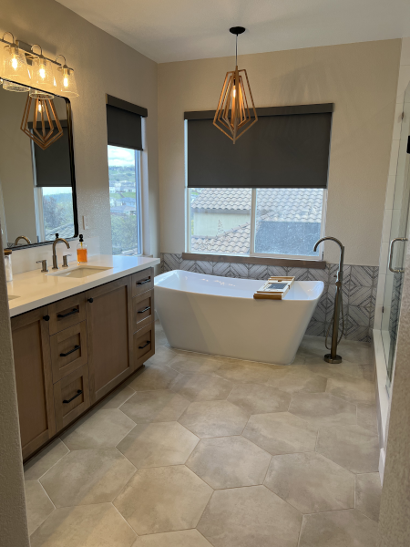 Evans bathroom remodel after