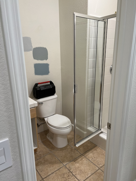 griffin powder room remodel toilet before