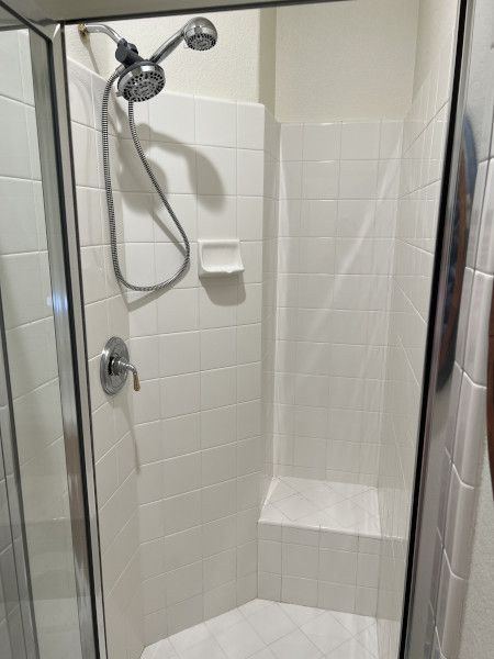 griffin powder room remodel shower before