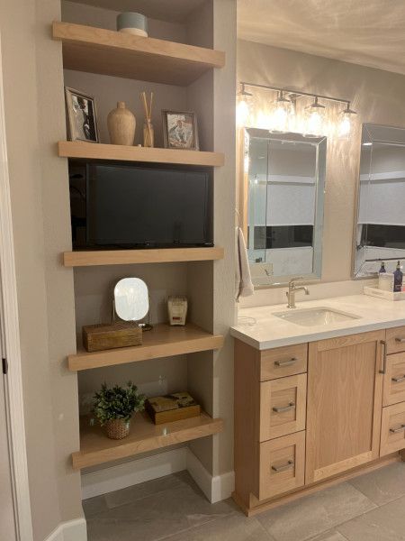 Daily bathroom remodel cabinet after