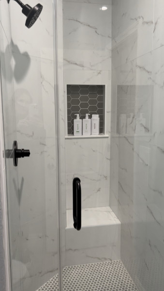griffin powder room remodel shower after