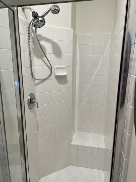 griffin powder room remodel shower before